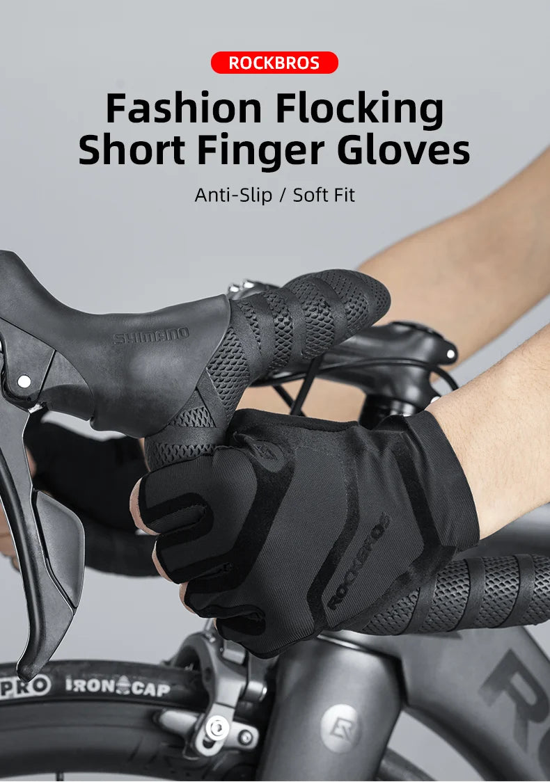 Half-Finger Cycling Gloves – Shockproof, Wear-Resistant, Breathable MTB Road Bike Gloves