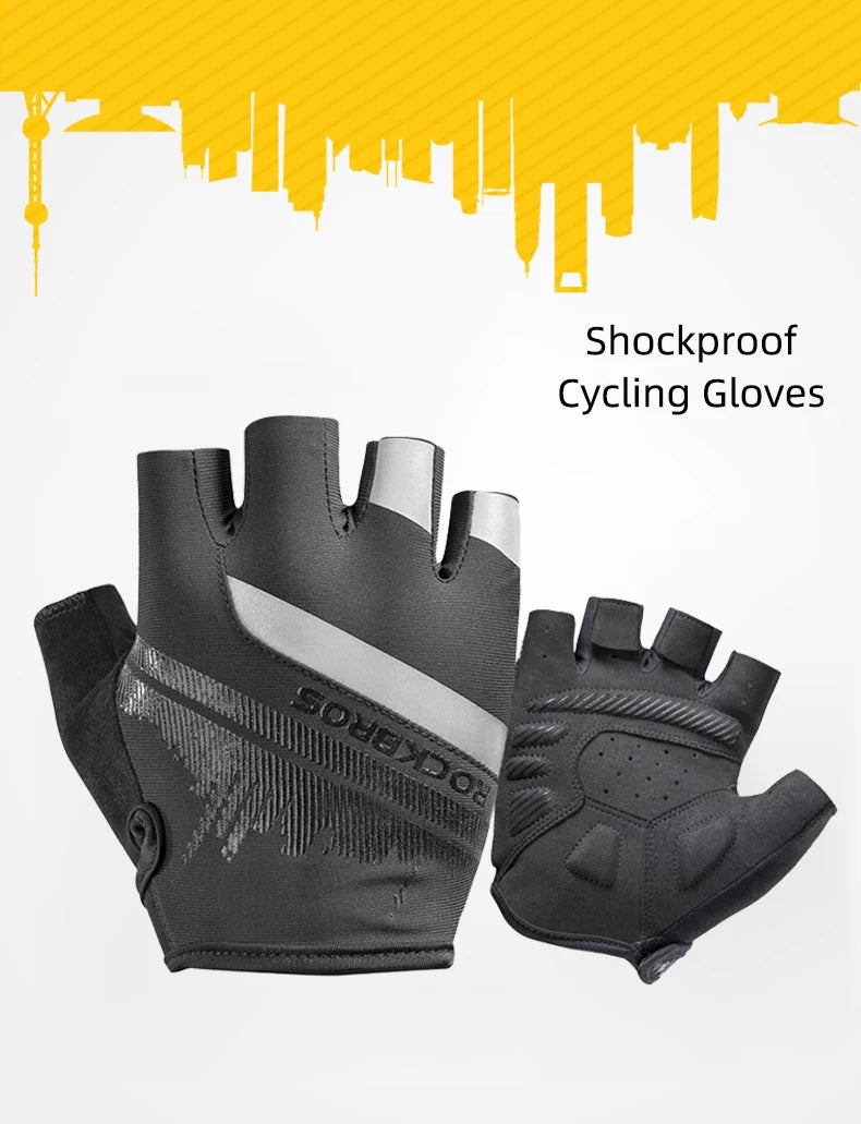 Half-Finger Cycling Gloves – Shockproof, Wear-Resistant, Breathable MTB Road Bike Gloves