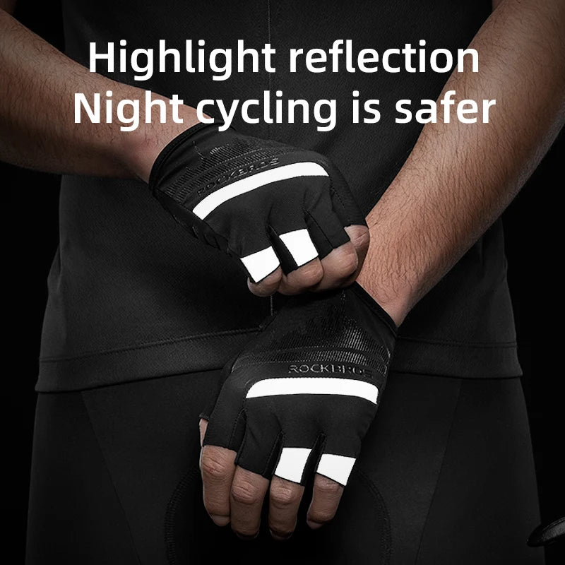 Half-Finger Cycling Gloves – Shockproof, Wear-Resistant, Breathable MTB Road Bike Gloves