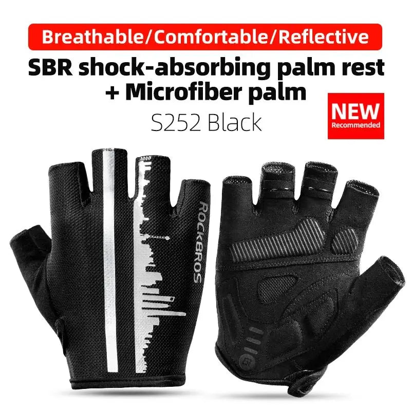 Half-Finger Cycling Gloves – Shockproof, Wear-Resistant, Breathable MTB Road Bike Gloves