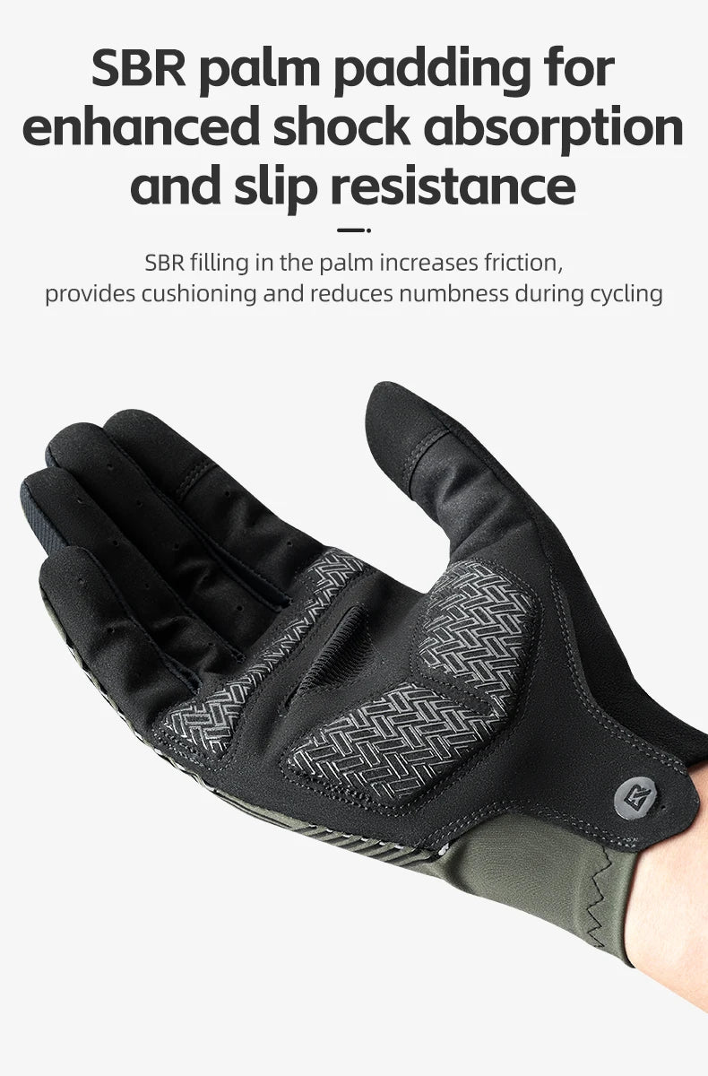 Touchscreen Cycling Gloves – Breathable, Anti-Slip Gloves for Spring/Summer MTB, Road Bike, Gym & Running