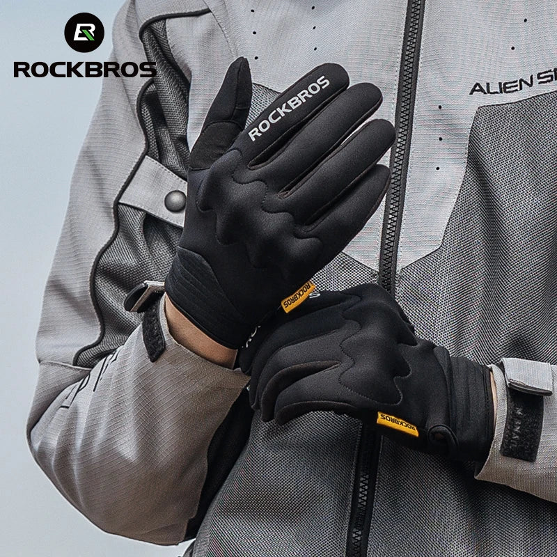 Touchscreen Winter Gloves – Windproof, Full-Finger Cycling, Ski, Non-Slip Warm Gloves for Sports, Motorcycle, and Hiking