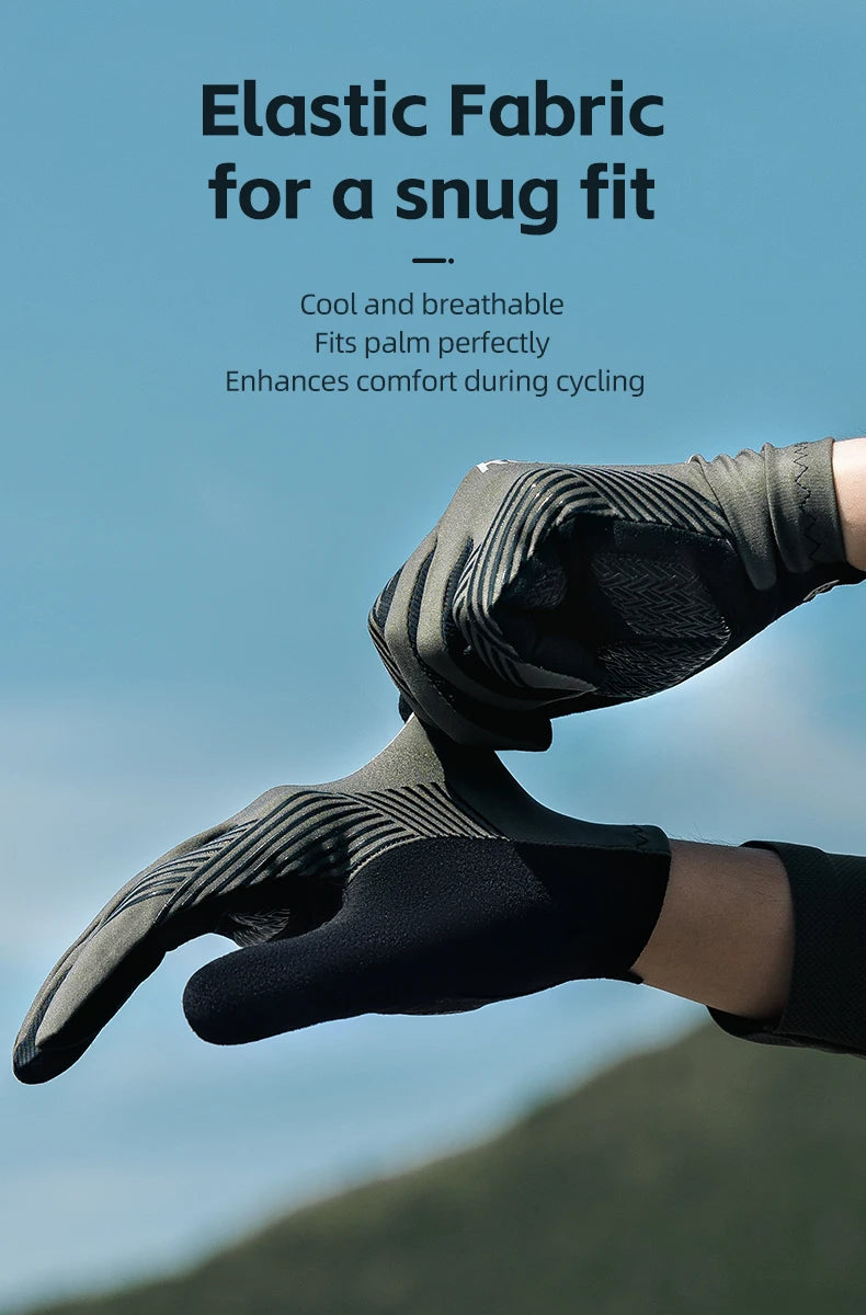 Touchscreen Cycling Gloves – Breathable, Anti-Slip Gloves for Spring/Summer MTB, Road Bike, Gym & Running