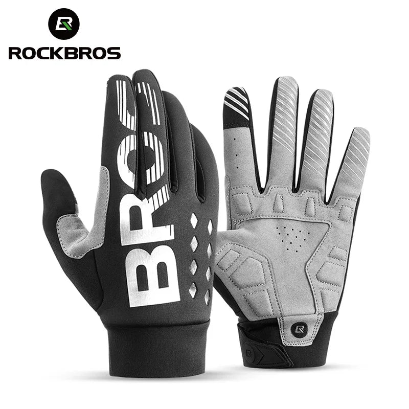 Full-Finger Cycling Gloves – Shockproof, Wear-Resistant, Windproof, Warm & Breathable MTB Gloves