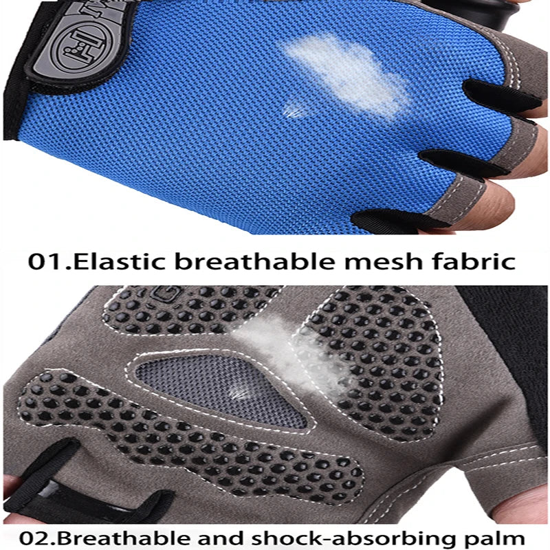 Breathable Half-Finger Cycling & Fitness Gloves | Anti-Slip Sport Training Gloves for Men & Women